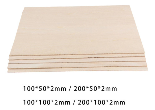 A Tablero De Madera Contrachapada Delgada De 10 100x50x2mm