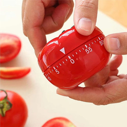 Práctico Temporizador Mecánico Kitchen Tomate De 2 Piezas