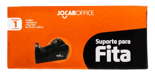 Suporte Para Fita Adesiva Grande Preto - Jocar Office