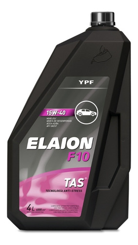 Aceite 15w40 Mineral Ypf Elaion F10. Envase 4 Litros