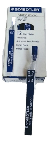 Minas Grafito P/ Portaminas 0.7mm 2b Staedtler X 12 Unidades