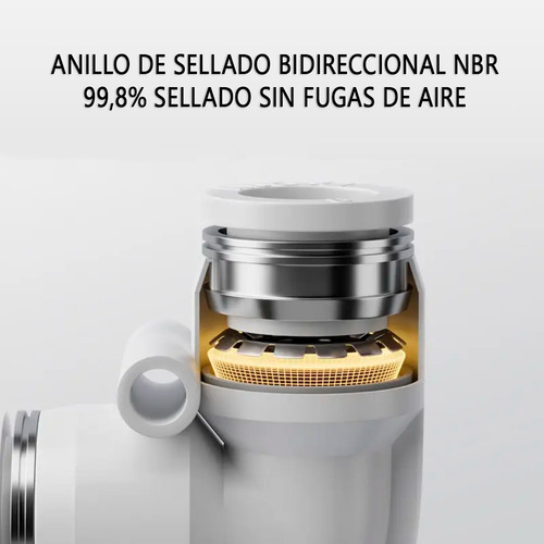 Conector Rápido Unión Valvula Retencion Tubo 6mm Neumática