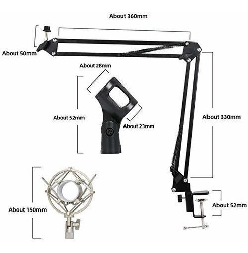 Depusheng Soporte Brazo Suspension Para Microfono Montaje