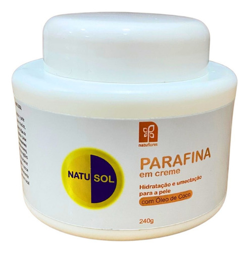 Creme Hidratante Parafina Óleo Coco 240g Natuflores Kit 4und