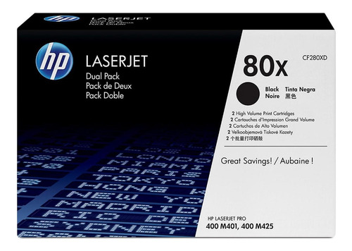 Cartucho Toner 80x Negro Laserjet Pro 400 M401 M425