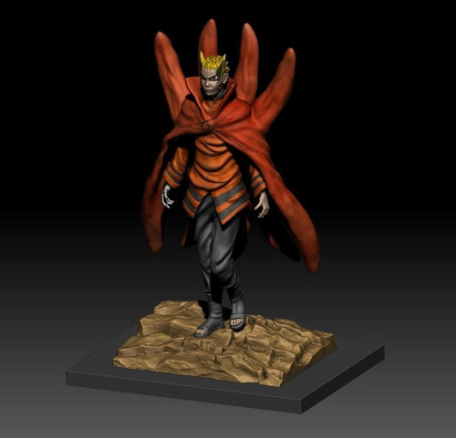 Escultura Naruto Baryon Mode: ¡lleva A Tu Hogar Al Héroe