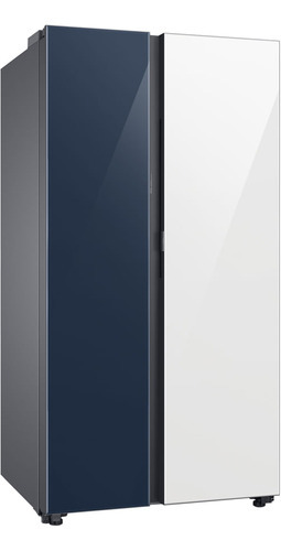 Geladeira Samsung Bespoke Side by Side Automatic 590L Cor Clean Navy y Clean White 220V