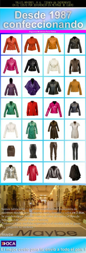 Campera Chaqueta Entallada Cuero Oveja Dama Lazo Plateada