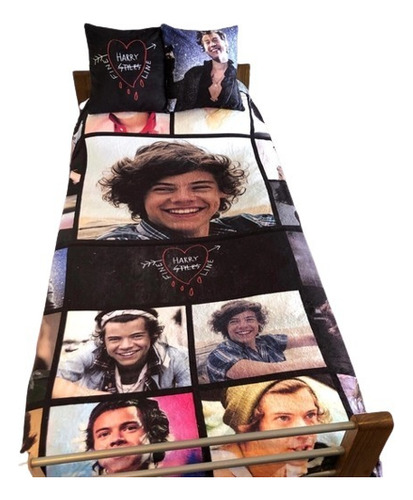 Harry Styles - Combo Manta + 2 Fundas Almohadón