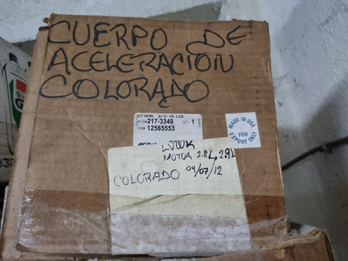 Cuerpo Aceleracion Original Ac Delco Chevrolet 2.8l 04/07