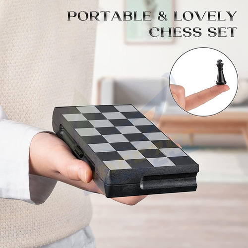 Ajedrez Juego D Mesa Con Estuche Plegable Portatil P Viaje