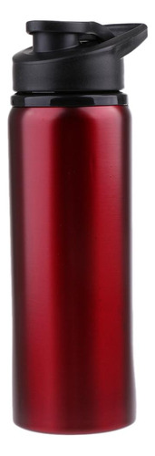 1 Unid De Botella De Agua De Material Acero Inoxidable Rojo