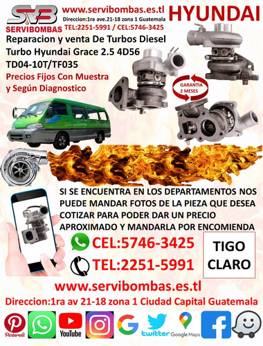 Reparacion De Turbos Hyundai Grace 2.5 4d56 Td04-10t/tf035