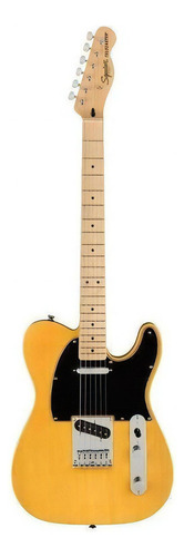 Telecaster da série Squier Affinity, loiro amanteigado, material para guitarra e escala de ácer, orientação à direita, amarelo