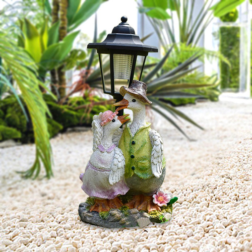 Estatua De Jardín Con Luz Solar Para Decoración Exterior