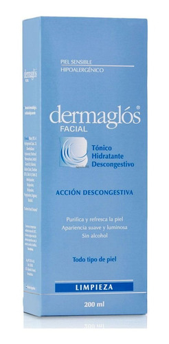 Dermaglós Facial Tónico Hidratante Descongestivo Purificante Refrescante Pieles Sensibles