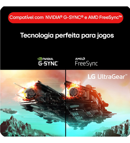 Monitor Gamer Lg Ultragear 24gs60f, 180hz, 1ms, Freesync Preto