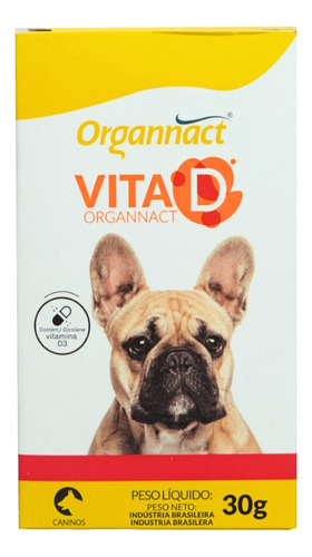 Suplemento Vitamina D3 Para Cães Organnact Vita D