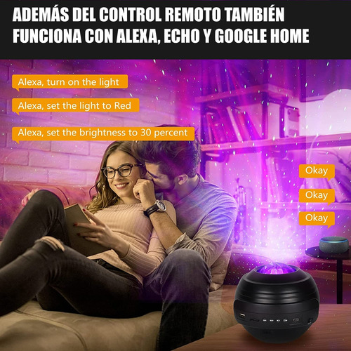 Lampara Proyector Galaxia Y Auroras Con Altavoz Y Bluetooth