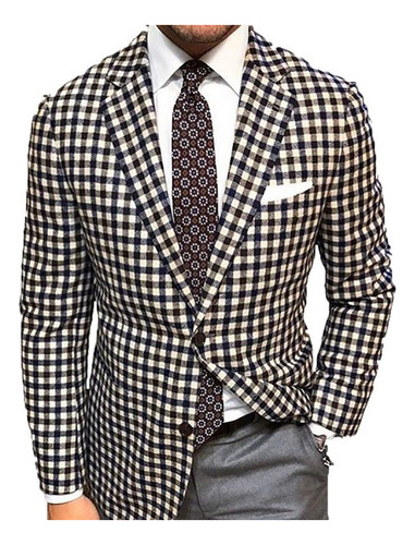 Gift Fashion Trend Men's Plaid Suit