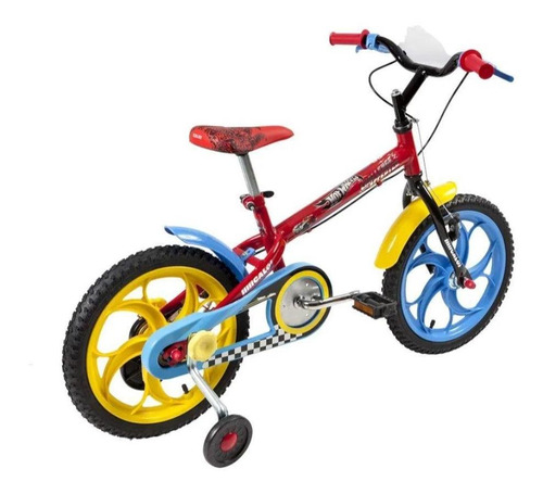 Bicicleta Infantil Caloi Aro 16 Hot Wheels Com Plaquinha