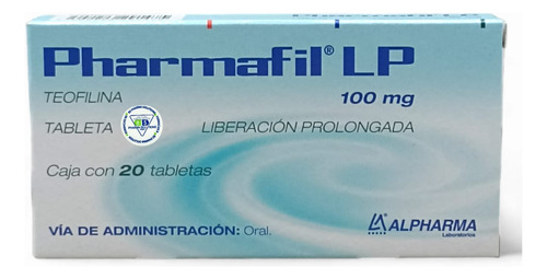 Pharmafil Lp Teofilina 100 Mg C/20 Tabletas Alpharma