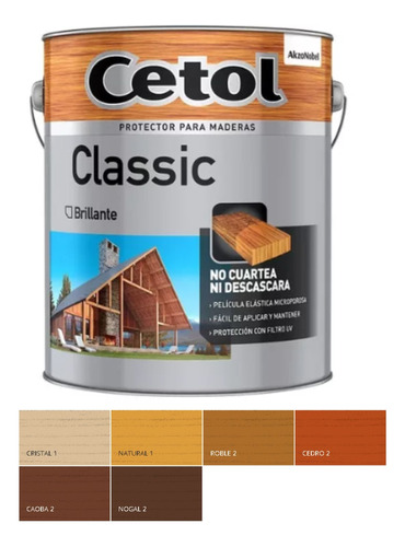 Cetol Classic Brillante Impregnante Madera Colores X 4 L