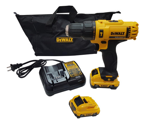 Taladro Perc 3/8 12v 2bat + Cargador Dewalt Dcd716d2-b3