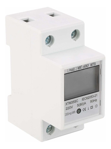 Xtmsc Medidor Energia Monofasico Digital 5 Hilo Din Rail