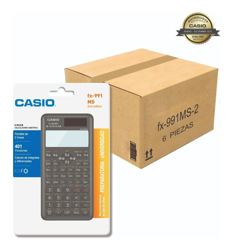 Paquete Con 6 Calculadoras Científicas Casio Fx-991ms 401