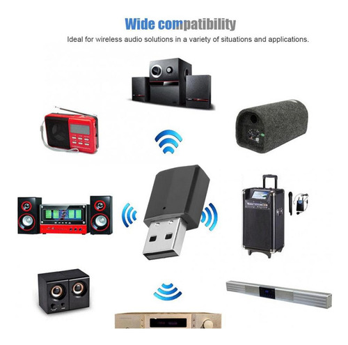 2 En Un 5.0 Usb Receptor Transmisor Adaptador Inalámbrico