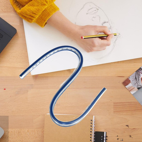 S Regla Curva Flexible, Regla Divisoria, Gráficos De 75cm