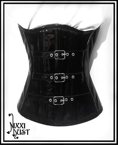 Corset Underbust Cuero Gotico Metalero Rock 0001.1