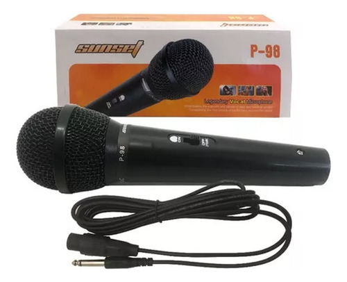 Microfono P98 Sunset Para Karaoke Con Cable Incluido