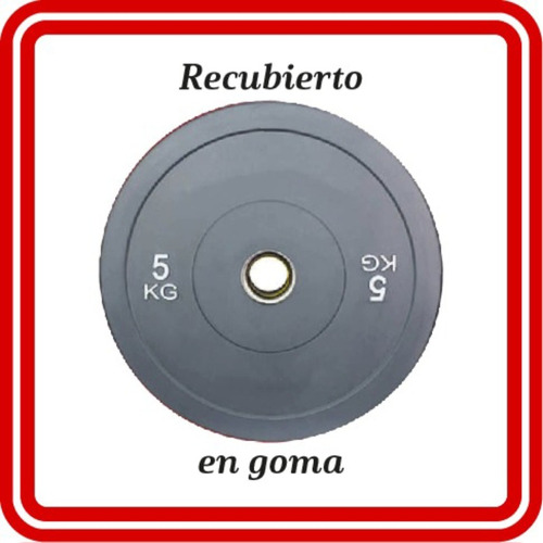 Discos Olimpicos En Goma Maciza 5, 10, 15, 20, 25 Kg