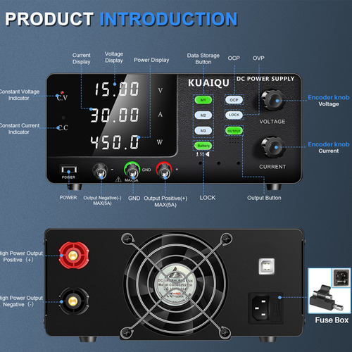Fuente De Alimentación Regulable Con Almacenamiento15v30a