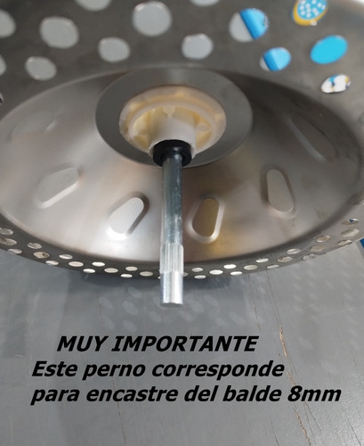 Imagen 2 de 4 de Canasto Giratorio Centrifugador Acero Mopas Con Perno 8 Mm