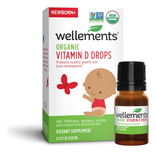 Gotas De Vitamina D3  Orgánicas Certificadas Para Bebés
