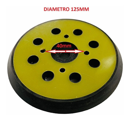 Imagen 3 de 4 de Goma Base Velcro Lijadora Rotorbital 125mm 4 Agujeros Varias