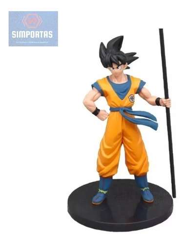 Figura Gokú Con Báculo Sagrado 22 Cms Dragon Ball Z Calidad