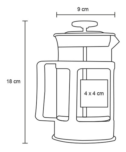 Imagen 5 de 9 de Cafetera De Cristal Tipo Francés Con Base Y Tapa De 700 Ml.