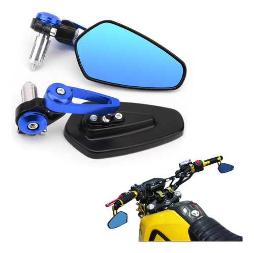 Espejo Lateral Barra Azul Para Motocicleta 7 8 Honda Grom