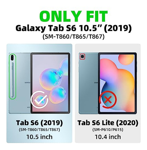 Funda Para Galaxy Tab S6 10.5-puLG Tablet 2019 (model: Sm-t8