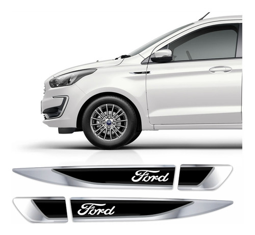 Kit Adesivo Aplique Ford Ka Emblema Resinado Res26