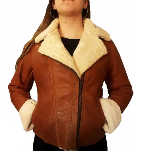 Abultar Roble Campaña Chaqueta Cuero De Oveja Para Mujer | MercadoLibre 📦