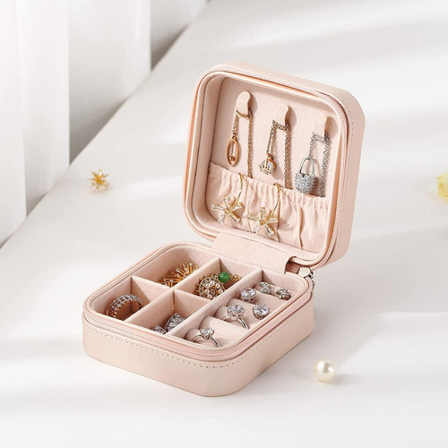 Imagen 3 de 7 de Joyero Caja De Joya Pequeño Y Portátil, Organizador De Viaje