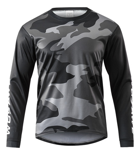 Jersey Para Ciclismo Mtb Con Diseño De Camuflaje 