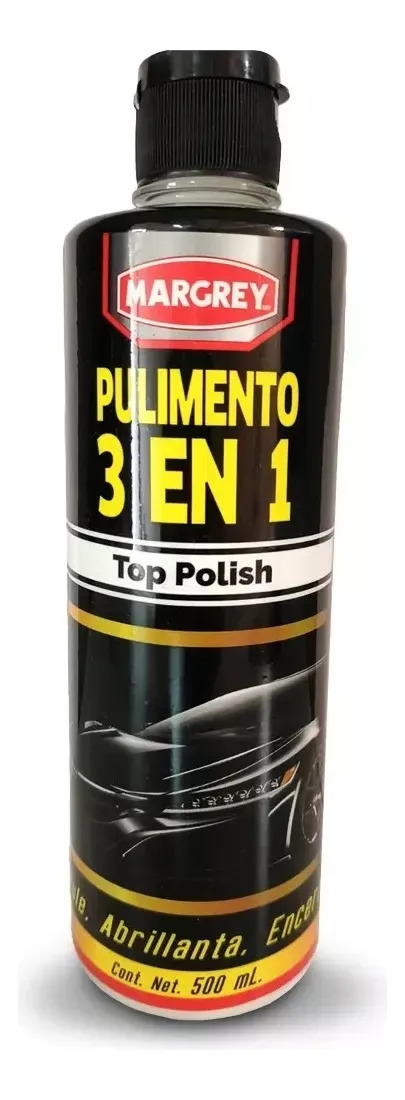 Pulimento 3 en 1 Margrey Cera Abrillantador Para Auto 500ml Blanco