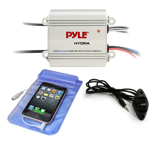 Pyle Auto Amplificador Marino Puenteable 2 Canal 200 W Rms 4