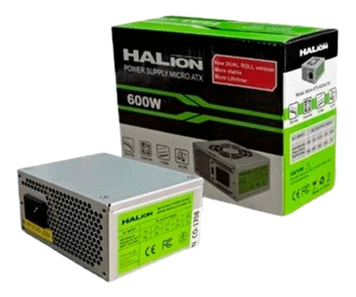 Fuente De Poder Micro Atx 600w Halion Doble Bobina